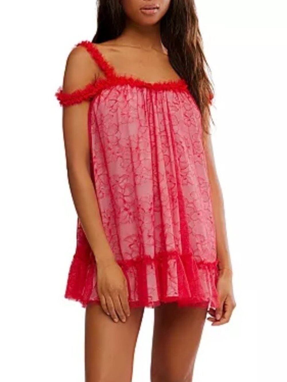 Free People Heart Breaker Mini Slip Dress MEDIUM NWT